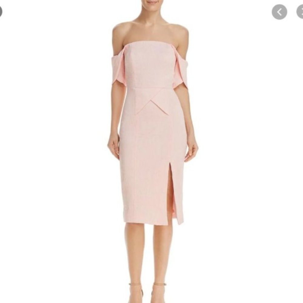 Elliatt Acacia Textured off shoulder Midi Dress XS